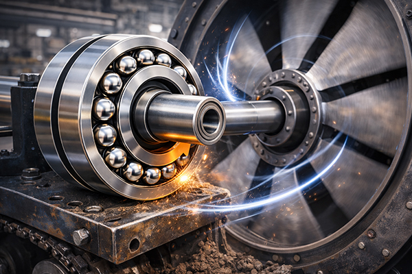 Industrial-Fans High-speed industrial fan equipped with self-aligning ball bearings reducing vibration