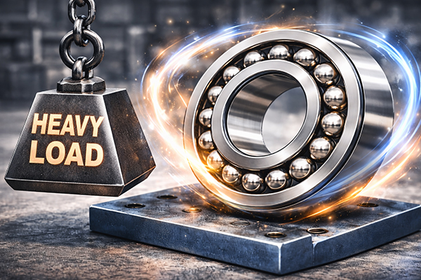 Smooth-Operation-Under-Load Self-aligning ball bearing maintaining smooth operation under heavy load